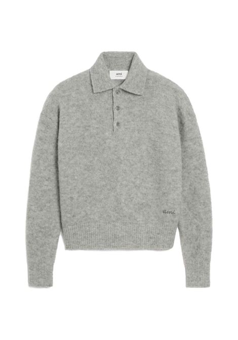 ami polo man grey AMI PARIS | HPL405.KN0021050